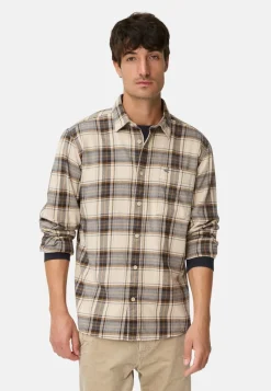 miesten flanellipaita STRETCH FLANNEL LS SHIRT LOS,>Camel Active Best