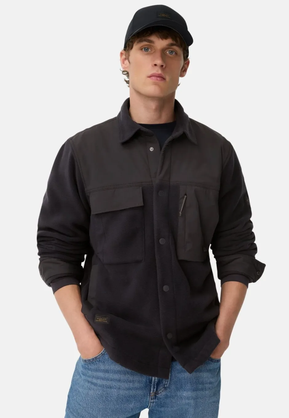miesten paita, CASUAL OVERSHIRT FLEECE>Camel Active Online