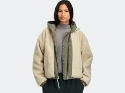 naisten fleecetakki ALBERNI REVERSIBLE FLEECE BOMBER, vihreä>Canada Goose Outlet