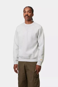 miesten collegepaita Chase Sweatshirt, vaaleanharmaa>Carhartt Hot
