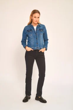 Naisten Farkkutakki, ELAINE DENIM JACKET Sininen, Indigo>Claire New