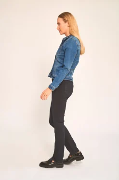 Naisten Farkkutakki, ELAINE DENIM JACKET Sininen, Indigo><noscript><img width=