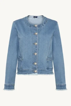 naisten farkkutakki, ELDA DENIM JACKET Indigo>Claire New