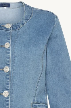 naisten farkkutakki, ELDA DENIM JACKET Indigo><noscript><img width=