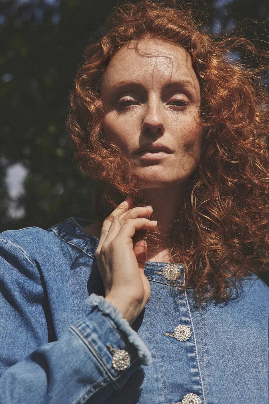 Naisten Jakku ELDA DENIM CHANEL JACKET Indigo>Claire Sale