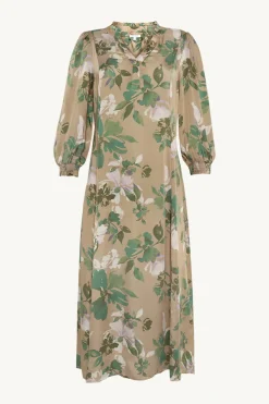 naisten mekko, DAGMARA DRESS Ruskea Kuosi>Claire Hot