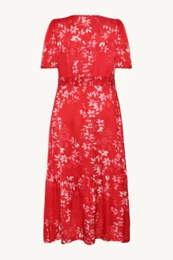 naisten mekko, DILANI DRESS Punainen Kuosi>Claire Sale