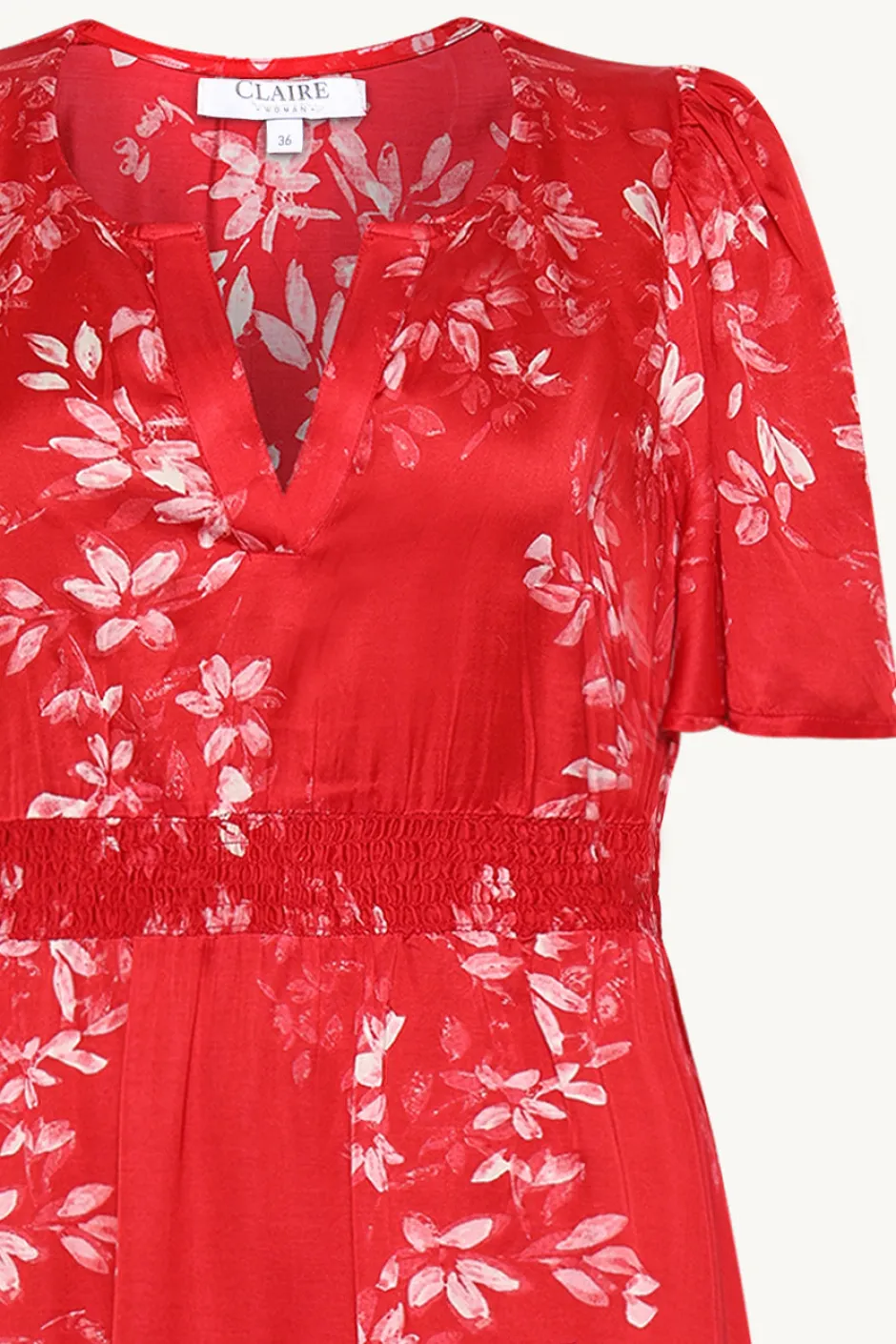 naisten mekko, DILANI DRESS Punainen Kuosi>Claire Sale