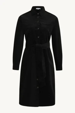 Naisten Mekko DODA CORDUROY SHIRT DRESS Musta>Claire New