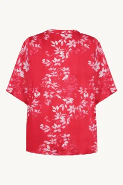 naisten paita, RUPALI SHIRT Punainen Kuosi>Claire Clearance