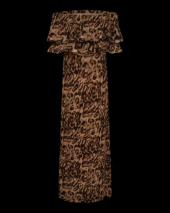 naisten mekko, KIRA DRESS Ruskea Kuosi>COPENHAGEN MUSE Outlet