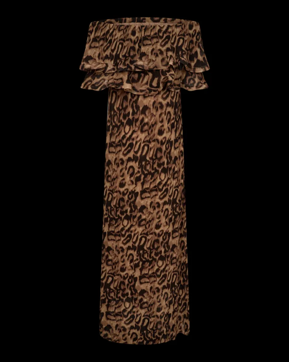 naisten mekko, KIRA DRESS Ruskea Kuosi>COPENHAGEN MUSE Outlet