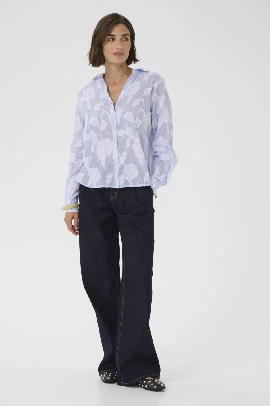 naisten paitapusero Cuzanday Shirt, sinivalkoinen raita>Culture Best