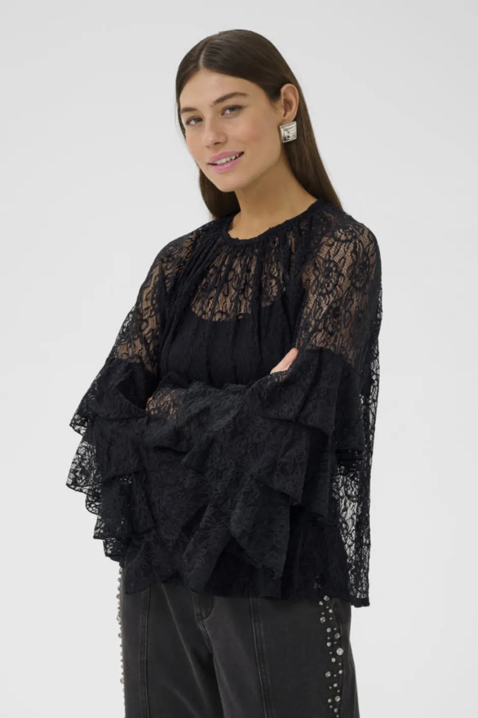 naisten pusero CUCLEMENCY BLOUSE, musta>Culture Online