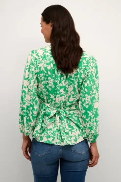 Naisten Pusero, JENNY BLOUSE Vihreä Kuosi>Culture Outlet