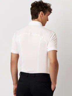 miesten kauluspaita, 83532-3-001 WHITE SS SHIRT>Desoto New