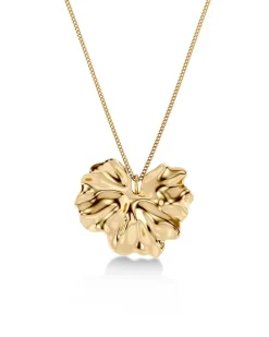 kaulakoru Gerana Necklace L, Gold pleated><noscript><img width=