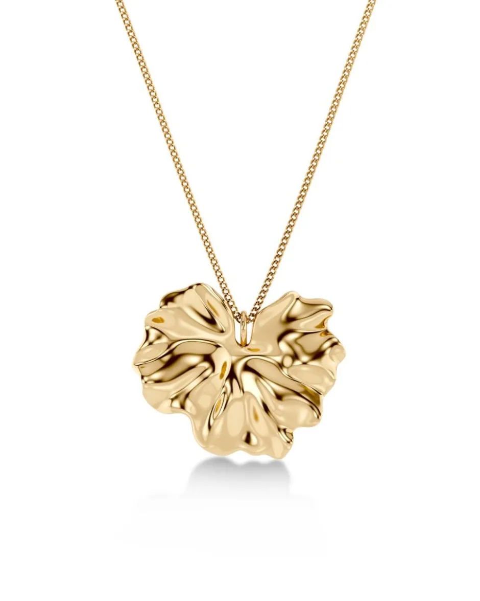 kaulakoru Gerana Necklace L, Gold pleated>Edblad Outlet