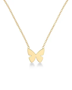 kaulakoru Papillon Necklace Gold, Gold pleated><noscript><img width=
