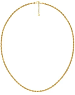 kaulakoru Rope Chain Necklace Gold, Gold pleated>Edblad New