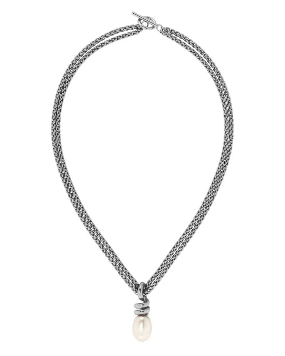 kaulakorut Swivel Necklace Pearl L Steel, Stainless steel>Edblad Online