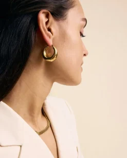 korvakorut Boyd Hoops Gold, Gold pleated>Edblad Sale