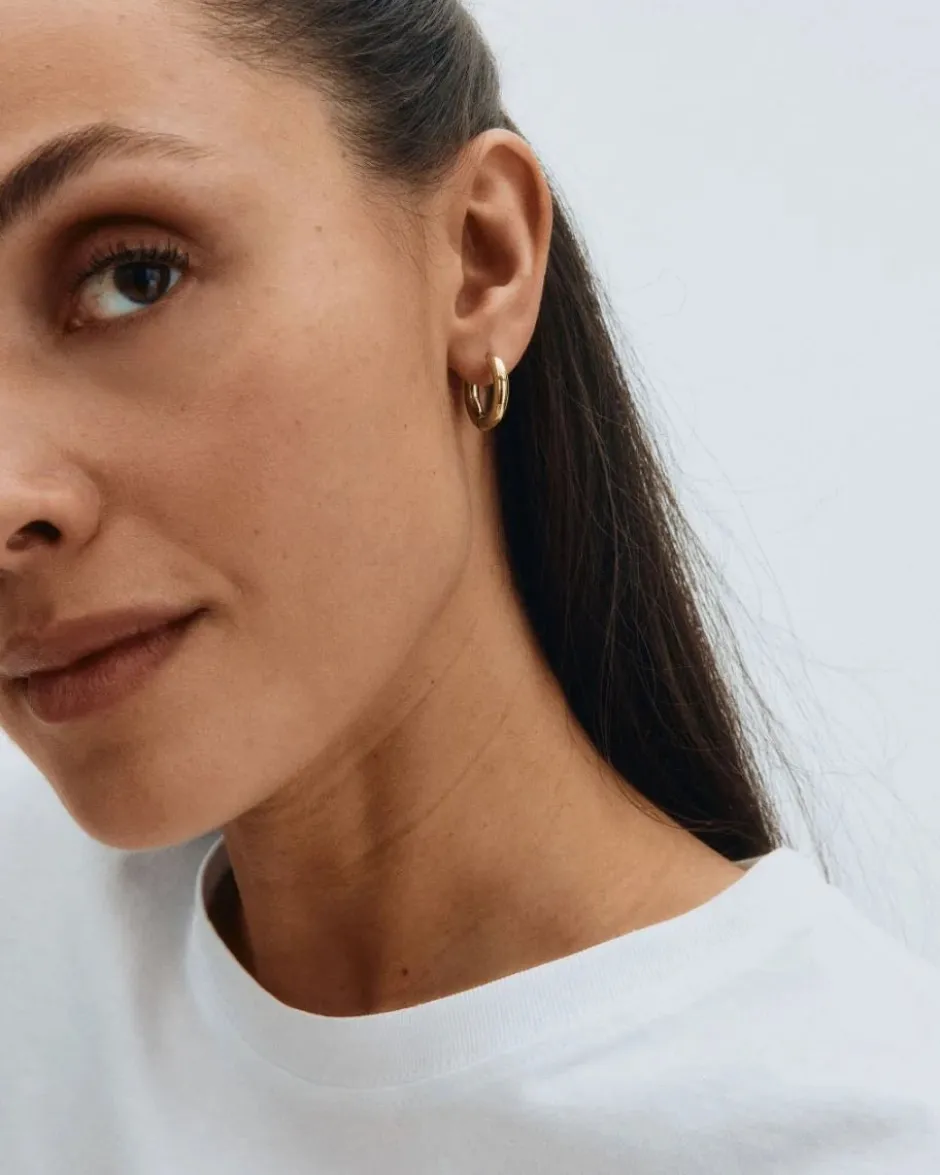 korvakorut, CHUNKY HOOPS L GOLD 16mm>Edblad Hot