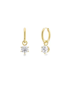 korvakorut Crown Hoops Gold, Gold pleated>Edblad Sale