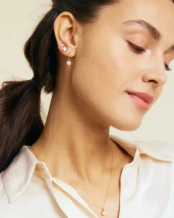 korvakorut, CROWN STUDS GOLD><noscript><img width=