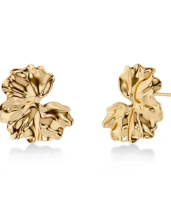 korvakorut Gerana Studs L, Gold pleated>Edblad Clearance