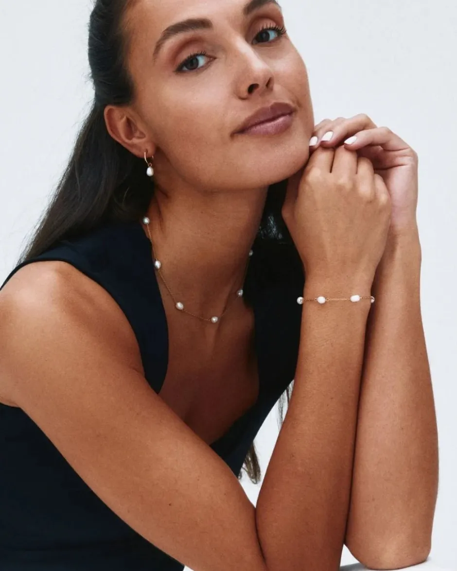 korvakorut, helmet, PERLA HOOPS GOLD>Edblad Outlet