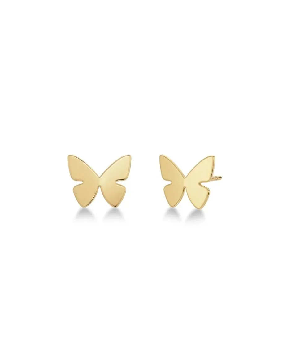korvakorut Papillon Studs Gold, Gold pleated>Edblad Hot