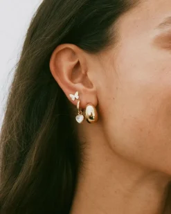 korvakorut Papillon Studs Gold, Gold pleated>Edblad Hot