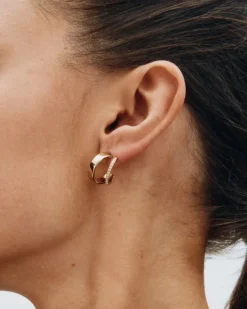 korvakorut, PLIÉ HOOPS DOUBLE GOLD><noscript><img width=
