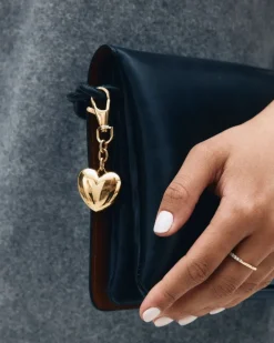 Laukkukoru, Avaimenperä, HEART Barley Bag Charm, Gold>Edblad New