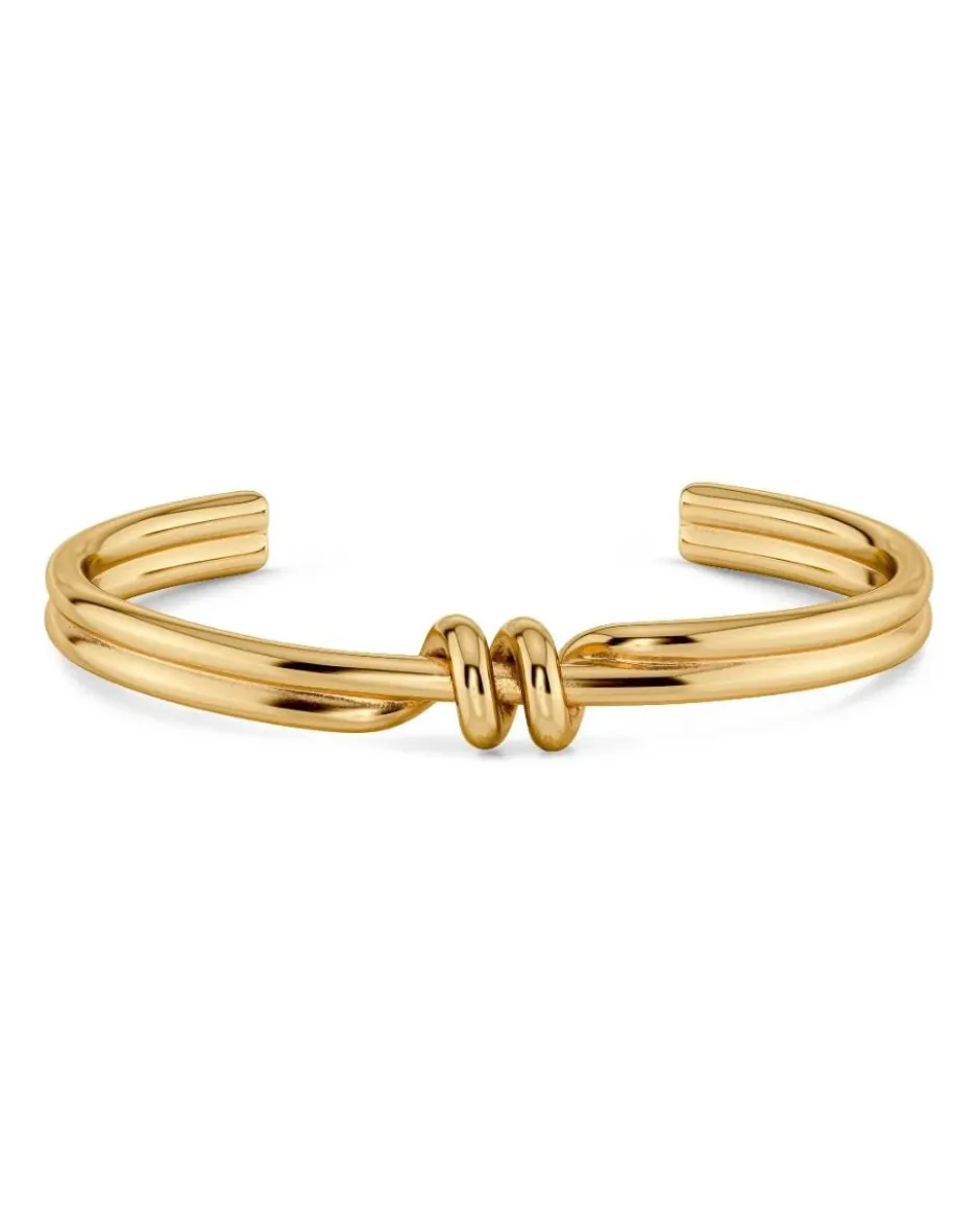 rannekoru Swivel Bangle, Gold pleated>Edblad New