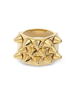 sormus Peak Ring Gold, Gold pleated>Edblad Online