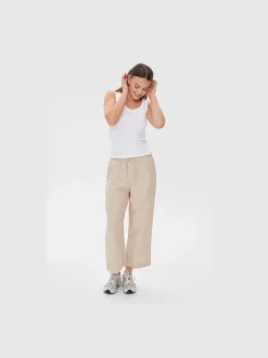 Naisten housut LA PANT 7/8 LINEN>Freequent