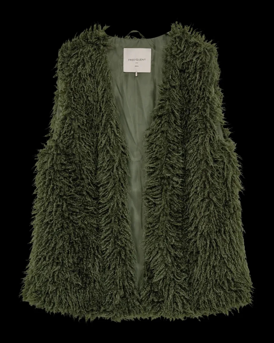 naisten liivi, FINE VA TUMMANVIHREÄ>Freequent Outlet