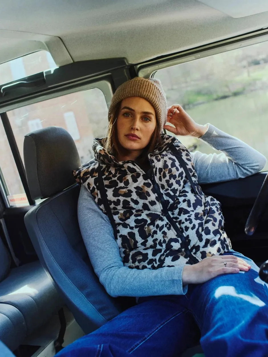 naisten liivi, JOYCO WAISTCOAT Ruskea Kuosi>Freequent New