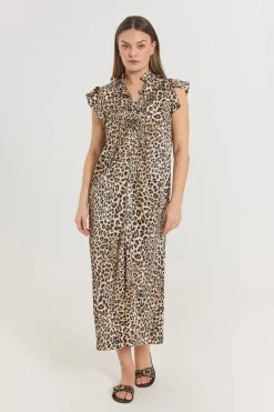 naisten mekko, BAYLIN DRESS Ruskea Kuosi>Freequent New