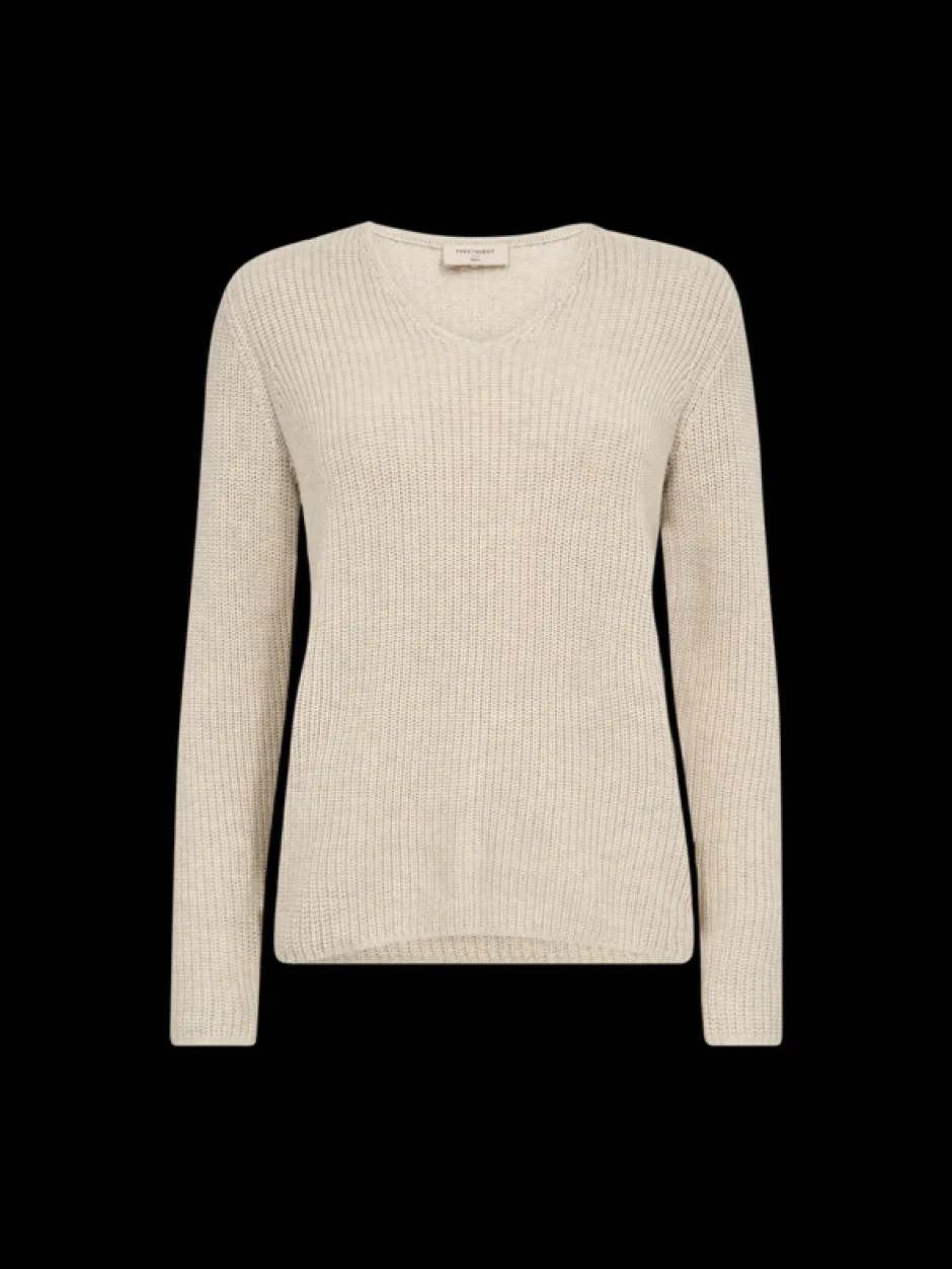 naisten neulepusero K-FQELLIS-V-PU,>Freequent Online