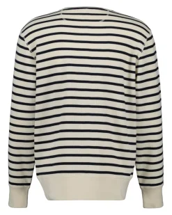 miesten collegepaita, STRIPED WAFFLE SWEAT C-NECK>Gant Clearance