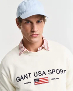 miesten collegepusero, GRAPHIC C-NECK SWEATER>Gant Clearance