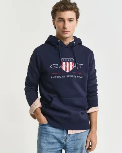 miesten collegepusero, REG ARCHIVE SHIELD HOODIE>Gant Online