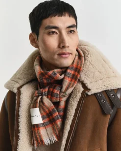 miesten huivi, WOOL HERRINGBONE CHECKED SCARF>Gant Online