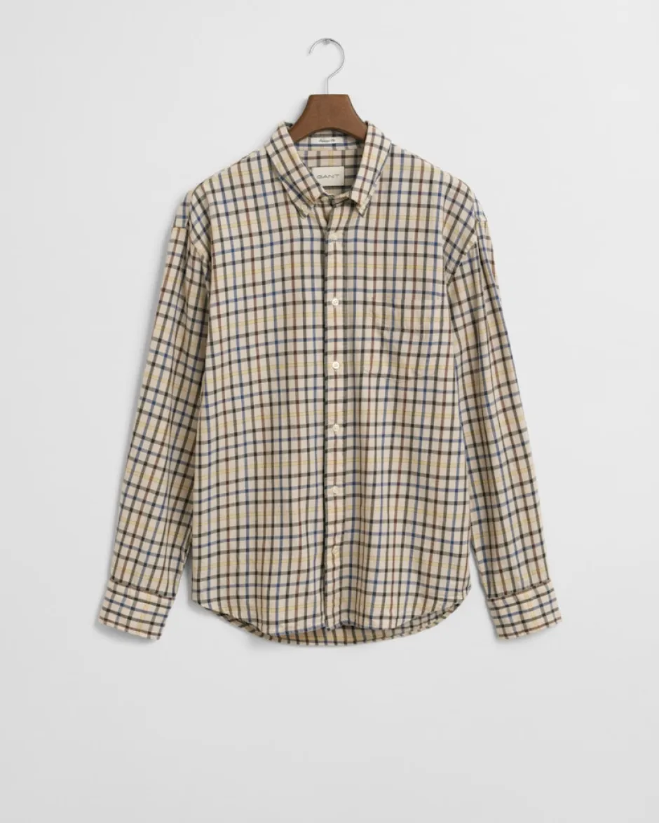 Miesten kauluspaita, REG TWILL CHECK SHIRT>Gant