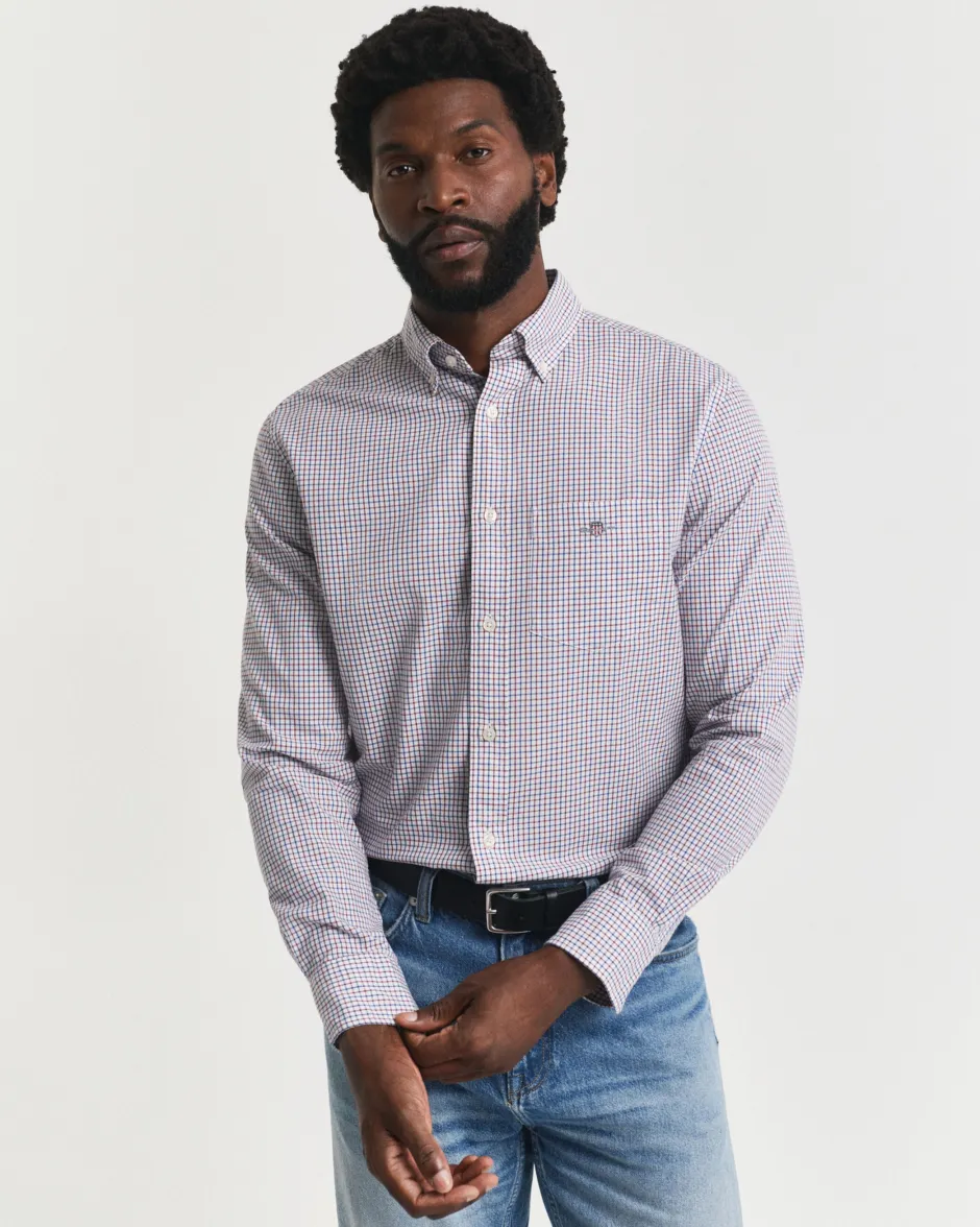 miesten kauluspaita, REG CLASSIC MICRO CHECK>Gant Online