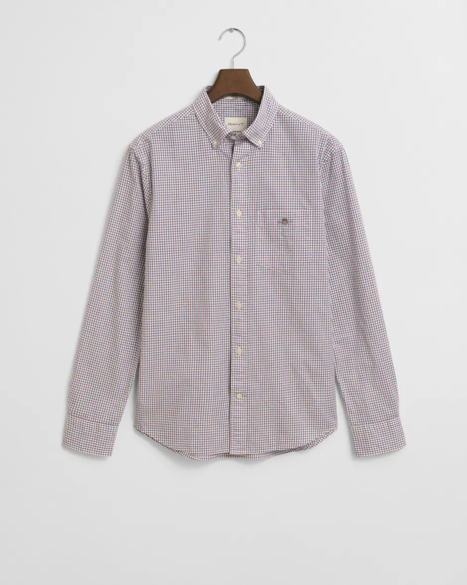miesten kauluspaita, REG CLASSIC MICRO CHECK>Gant Online