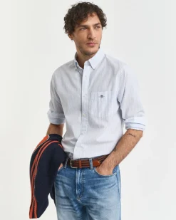 miesten kauluspaita, REG CLASSIC POPLIN STRIPE>Gant Outlet